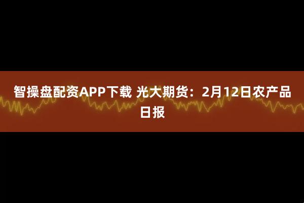 智操盘配资APP下载 光大期货：2月12日农产品日报